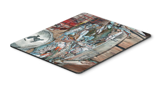 Caroline's Treasures 8961MP Basket Full of Blue Crabs Mouse Pad, Hot Pad or Trivet for Home Office Gaming Working Computers Laptop Mouse Mat,Washable