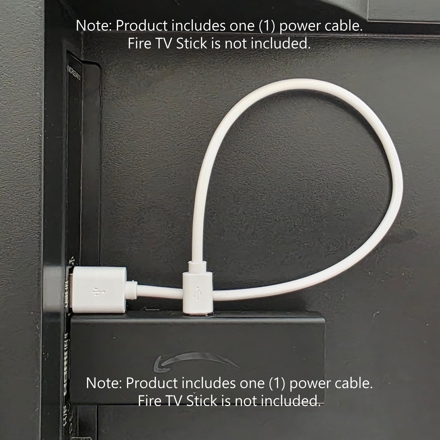 ienza USB Power Cable for Fire Stick, Replacement Charger Compatible with Firestick/Fire TV Stick Power Adapter/Cable/Cord (White-Non-Braided-PVC)