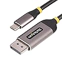 StarTech.com 10ft (3m) USB-C to DisplayPort Adapter Cable, 8K 60Hz, 4K 144Hz, HDR10, USB Type-C to DP 1.4 Converter