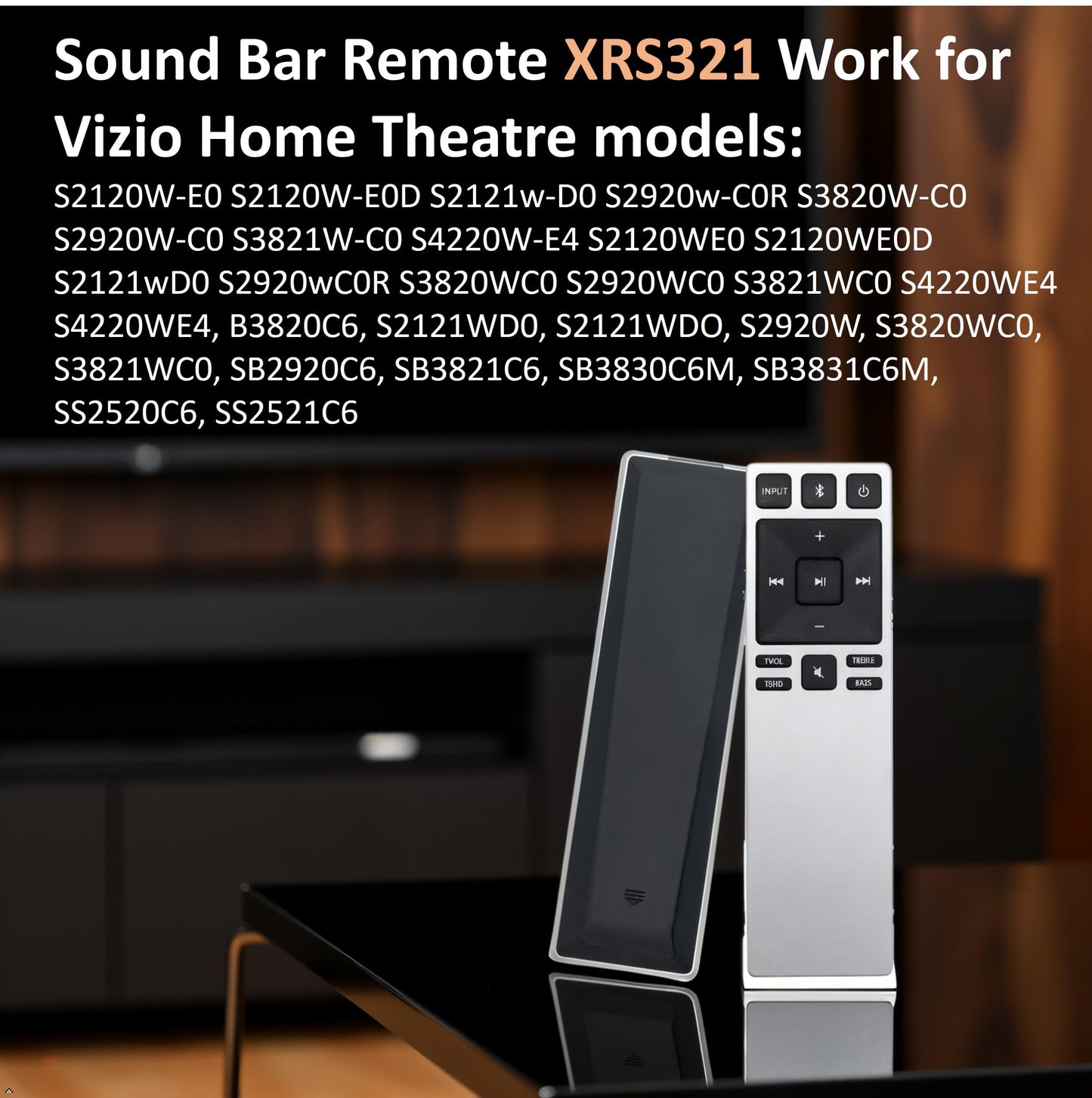 for Vizio Soundbar Remotes, XRS321 Soundbar Remote Control for Vizio Home Theatre S2920W-C0, S2920W-C0R, S3820W-C0, S3821W-C0, S3821W-C0R