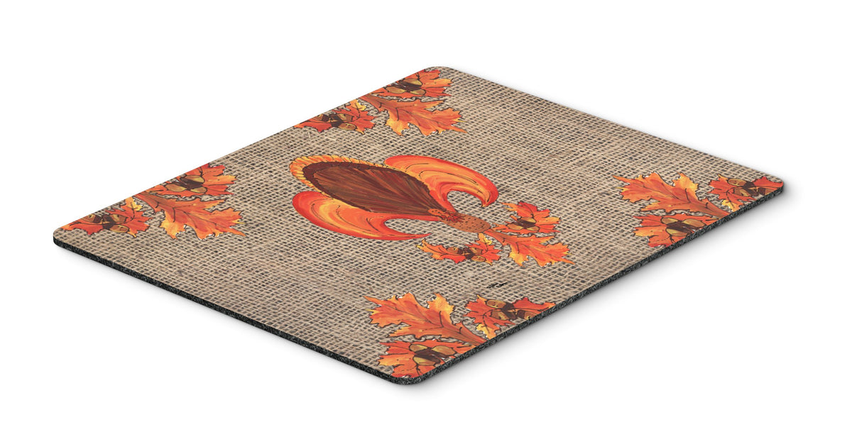 Caroline's Treasures 8744MP Thanksgiving Turkey Fleur de lis Mouse Pad, Hot Pad or Trivet for Home Office Gaming Working Computers Laptop Mouse