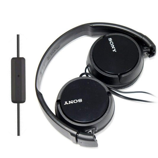 SONY Over Ear Best Stereo Portable Headphones Headset for Apple iPhone iPod/Samsung Galaxy / mp3 Player / 3.5mm Jack Plug Cell Phone with Mic (black)