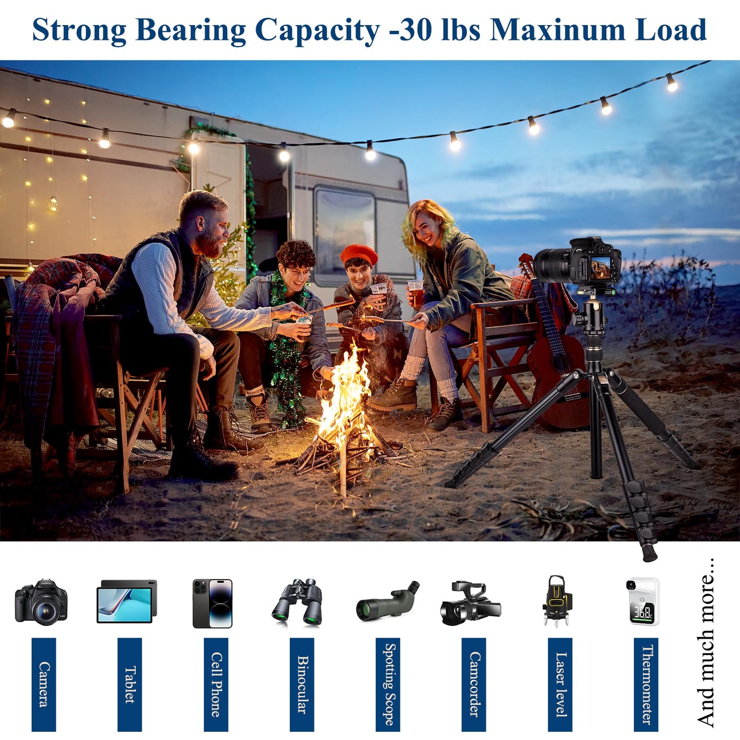 77" Aluminum Camera Tripods & Monopods, Victiv Compact Travel Tripod for Camera DSLR, Spotting Scope,Telescope, Binoculars, Porfessional Heavy Duty