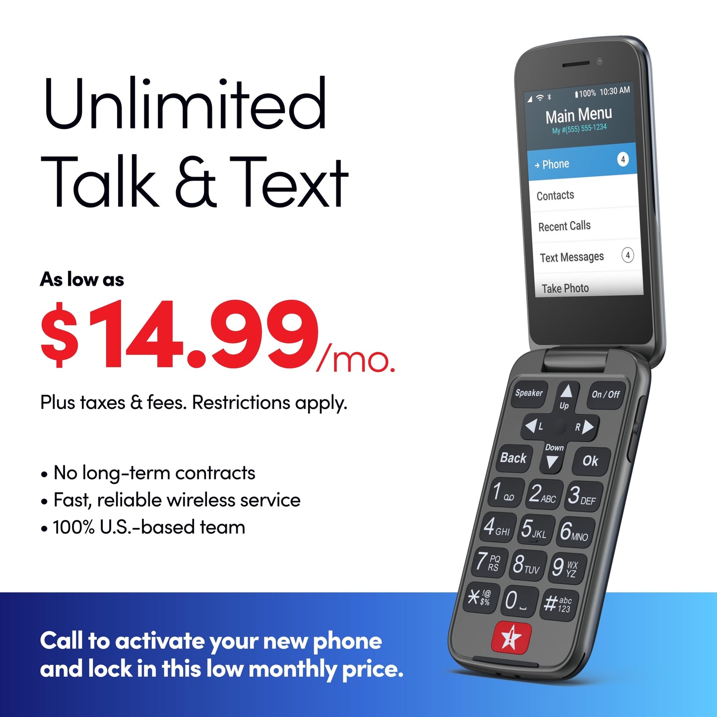 LIVELY Jitterbug Flip Cell Phone for Seniors, Flip2, Graphite