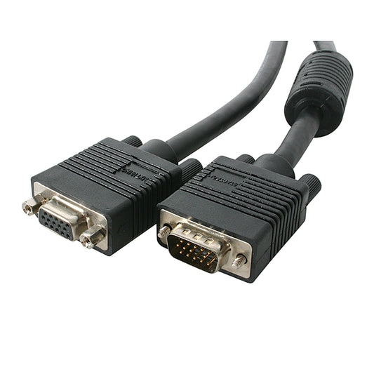 StarTech.com 25 ft Coax High Resolution VGA Monitor Extension Cable - HD15 M/F - 25ft VGA Extension Cable (MXT101HQ_25), Black