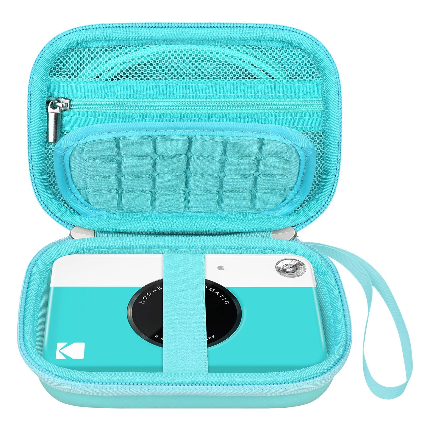 Elonbo Camera Carrying Case for KODAK Printomatic Digital Instant Print Camera, Portable Bluetooth Photo Printer Storage Holder Bag, Mesh Bag Fits