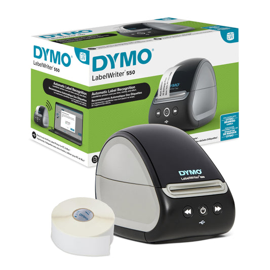 DYMO LabelWriter 550 Series Label Printer with Dymo-Branded Label Compatibility Automatic Recognition Low Waste Optimized Direct Thermal Printing