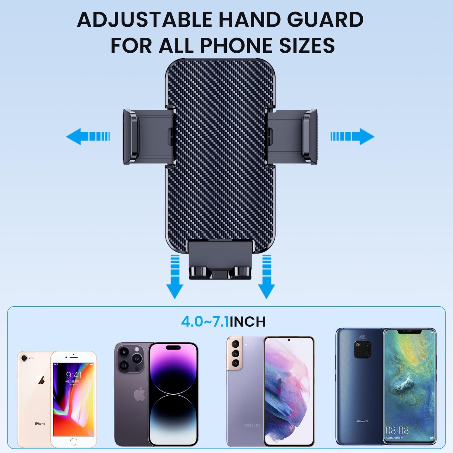 GUWEZ Phone Holders for Your Car [Military Grade Suction Ultra Strong Base] Cell Phone Car Holder 3 in 1 Dashboard/Windshield/Air Vent Hands-Free
