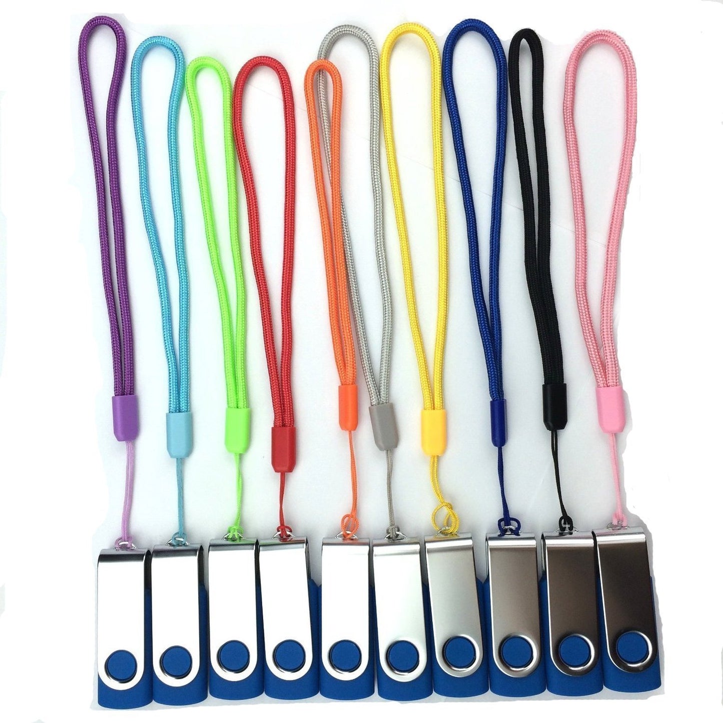 Zhongyuanmaoyi 7-inch Long Round Nylon Cord Lanyards Hand Wrist Strap Attaches for Cameras, Phones, Media Players, PSP, USB Thumb Drives, Keys, Badge