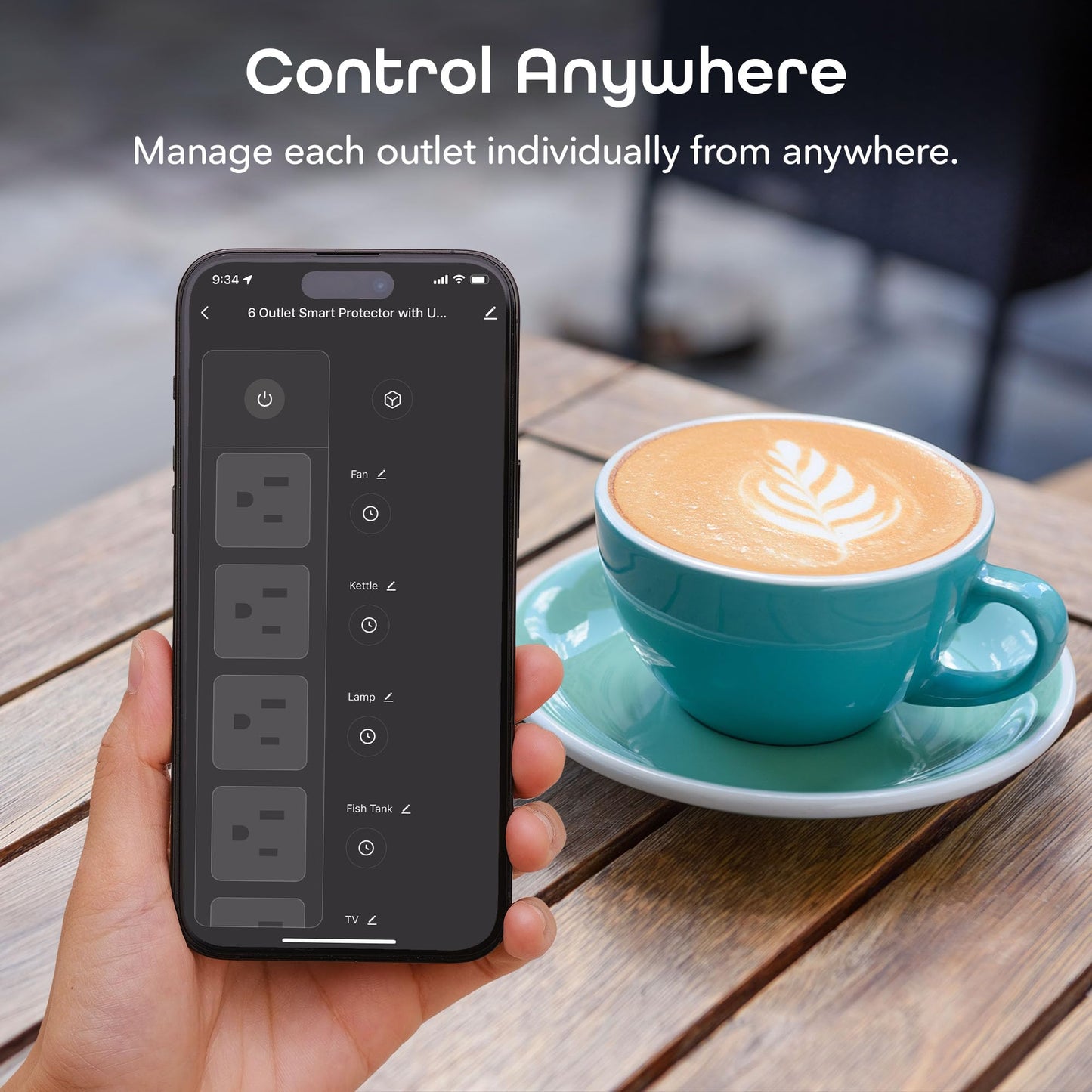 Geeni Smart Plug Power Strip, 6 Outlets and 2 USB Ports, 6 ft. Cord, Surge Protector with Voice Control, WiFi Control, Compatible with Alexa & Google