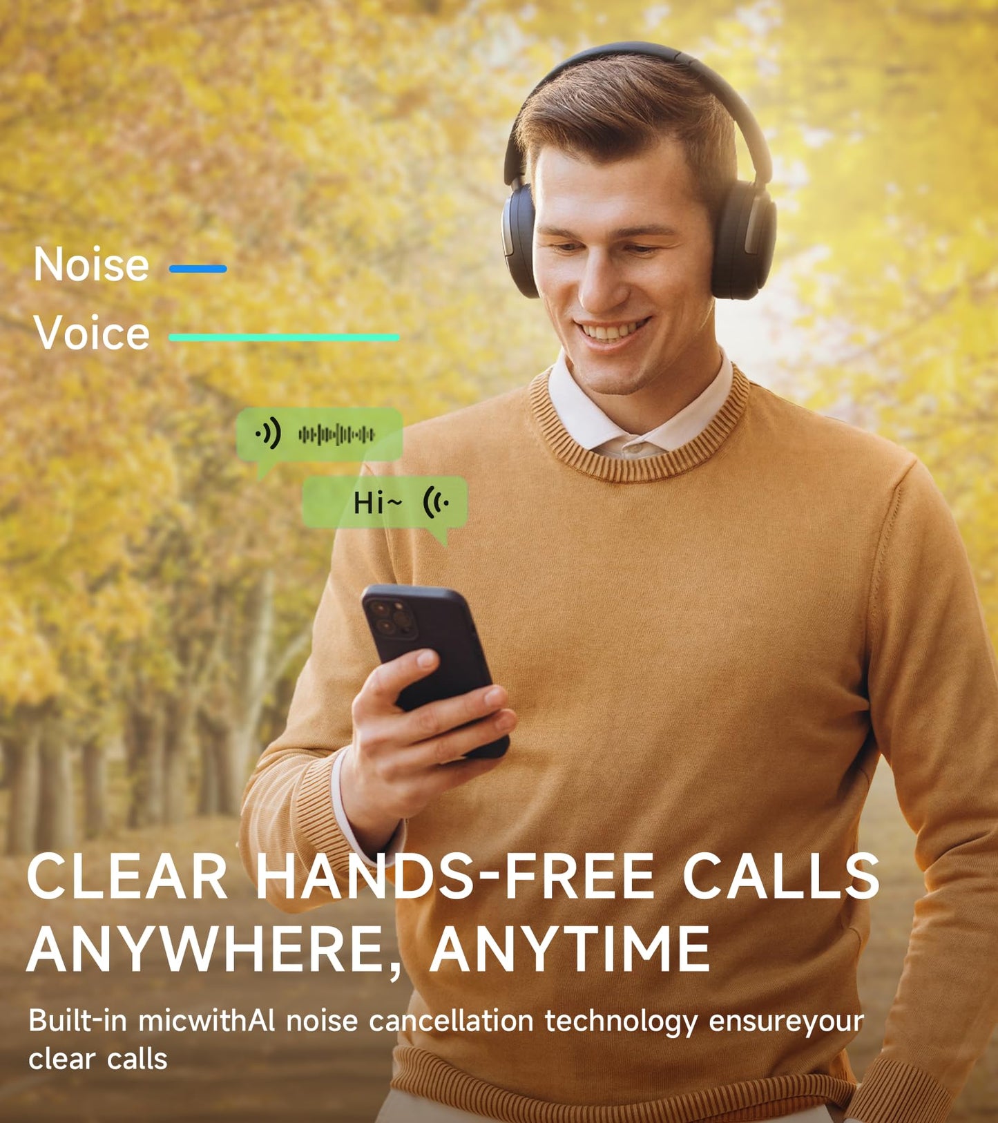 Atom Max - Hybrid Active Noise Cancelling Headphones, Hi-Res Audio, Wireless Over-Ear, Foldable, 45H Playtime, Fast Charging, Customize via an App…
