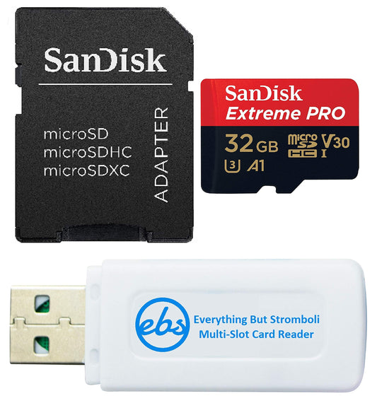 SanDisk Extreme Pro U3 V30 A1 32GB microSDHC Memory Card for DJI Drones Works with Avata and Goggles 2 (SDSQXCG-032G-GN6MA) Class 10 Bundle with 1