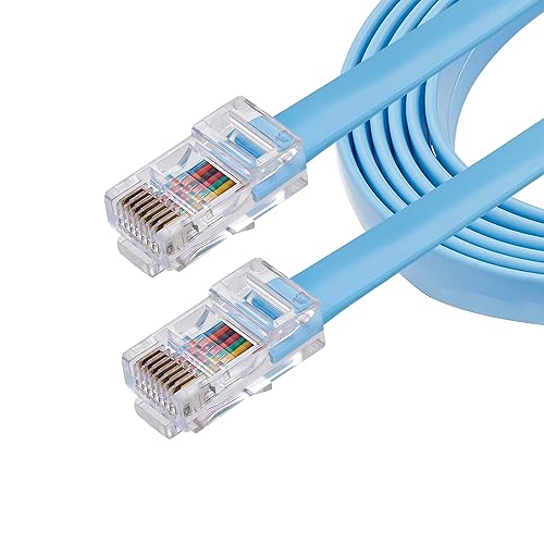 StarTech.com Cisco Console Rollover Cable - RJ45 Ethernet - Network cable - RJ-45 (M) to RJ-45 (M) - 6 ft - molded, flat - blue (ROLLOVERMM6)