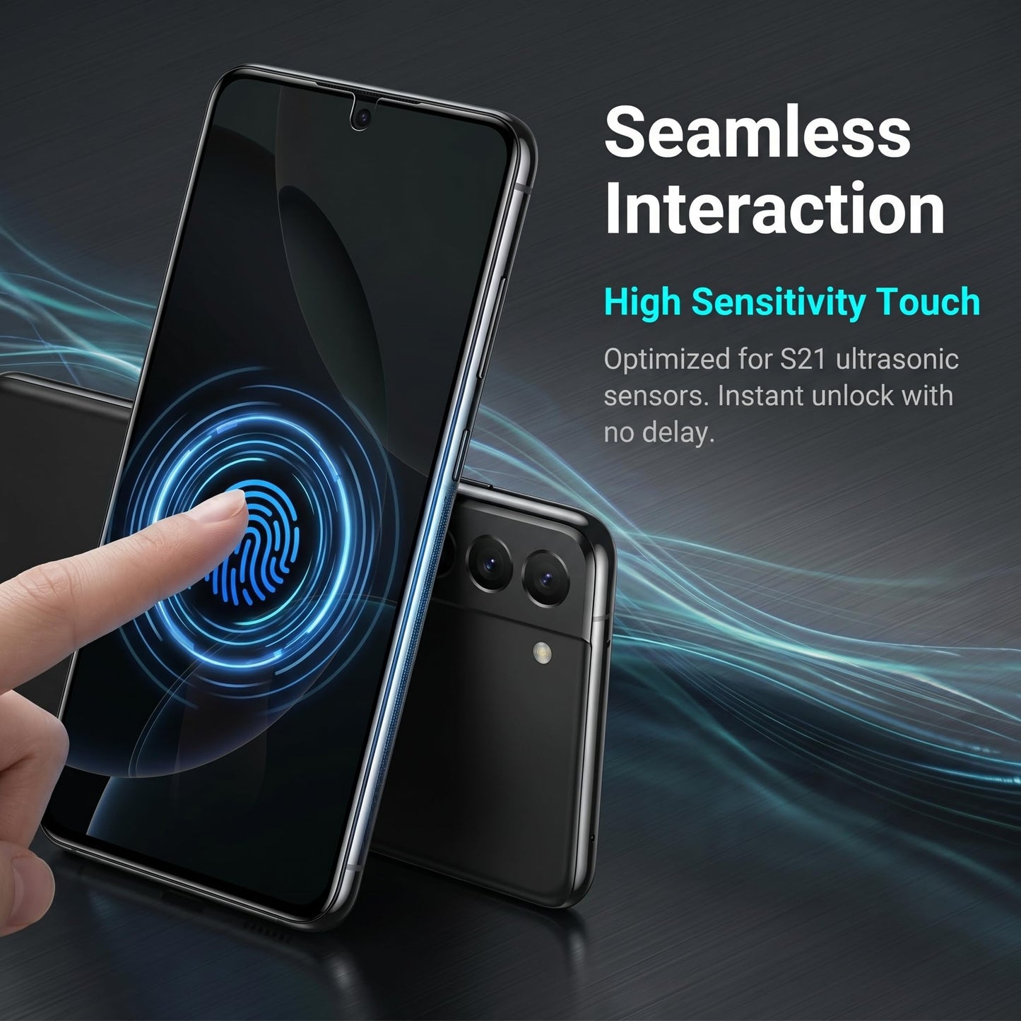 3+2 Pack Galaxy S25 Screen Protector and Camera Lens Protectors, 9H Hardness, 3D Full Coverage, Ultrasonic Fingerprint Compatible, Anti Bubble Easy