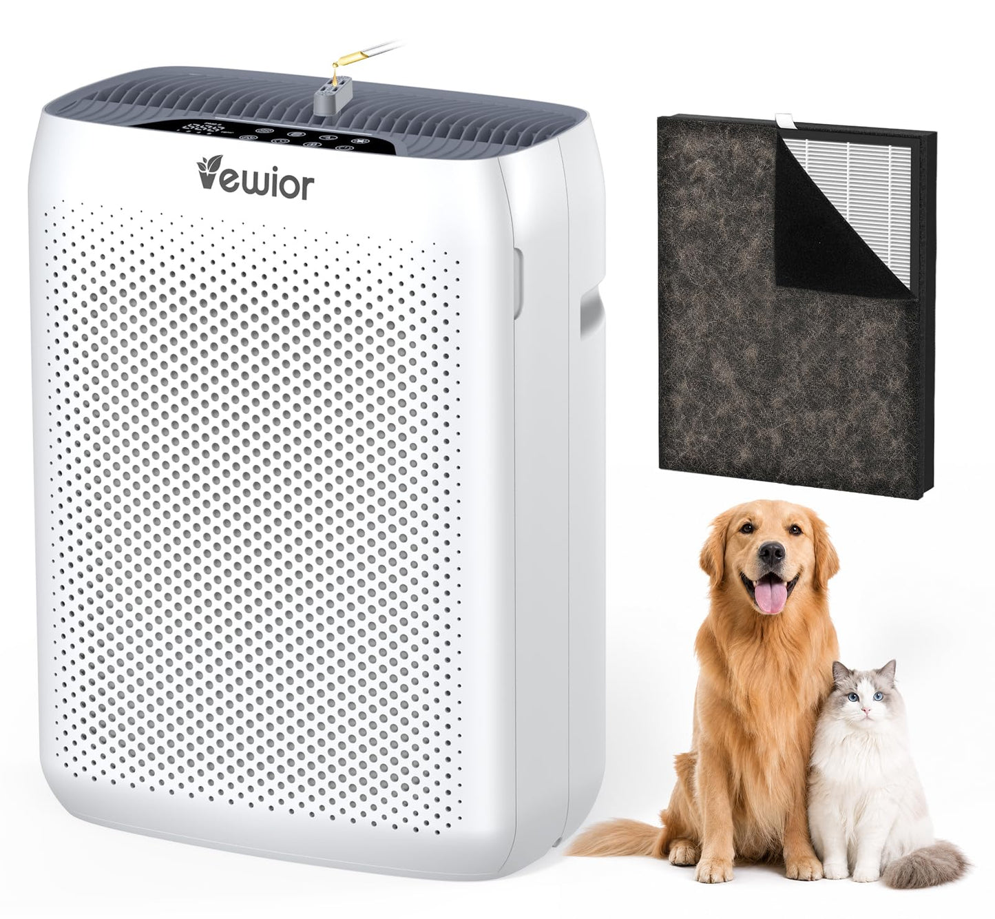 VEWIOR Air Purifiers with Washable Filter for Home Large Room Up to 3000ft²