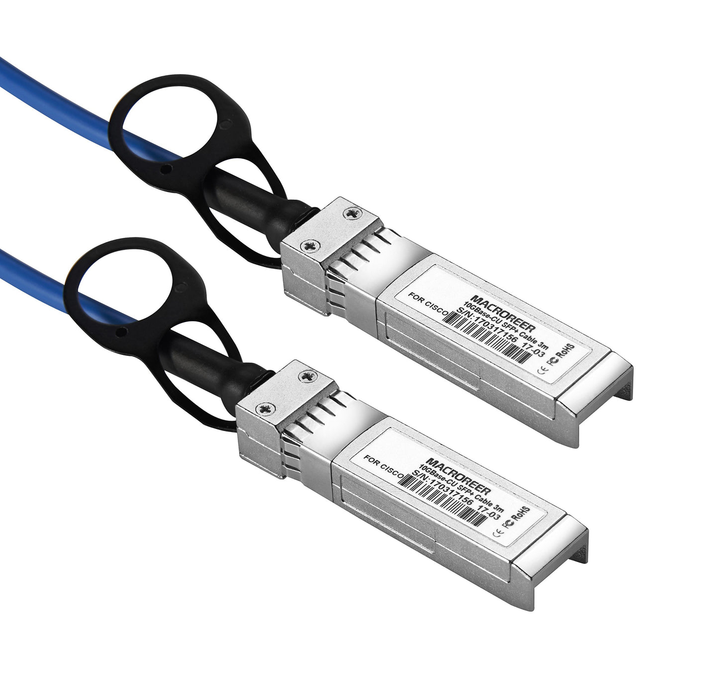 Macroreer 10G SFP+DAC Cables (3Meters) Blue Color SFP+ Direct Attach Copper Cable| Passive SFP Cables 9.9 Feet