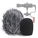 YOUSHARES VideoMicro Microphone Foam windscreen & Deadcat Wind Shield, Foam & Furry Wind Muff for Rode VideoMicro and VideoMic Me Me-L Mic (2 Pack)