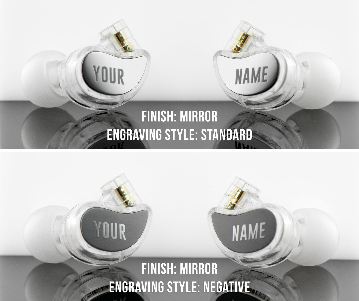 MEE audio Personalized M6 PRO in Ear Monitor Headphones for Musicians w/Engraved Metal Faceplates: Choose an Artwork and/or Add Custom Text, Noise