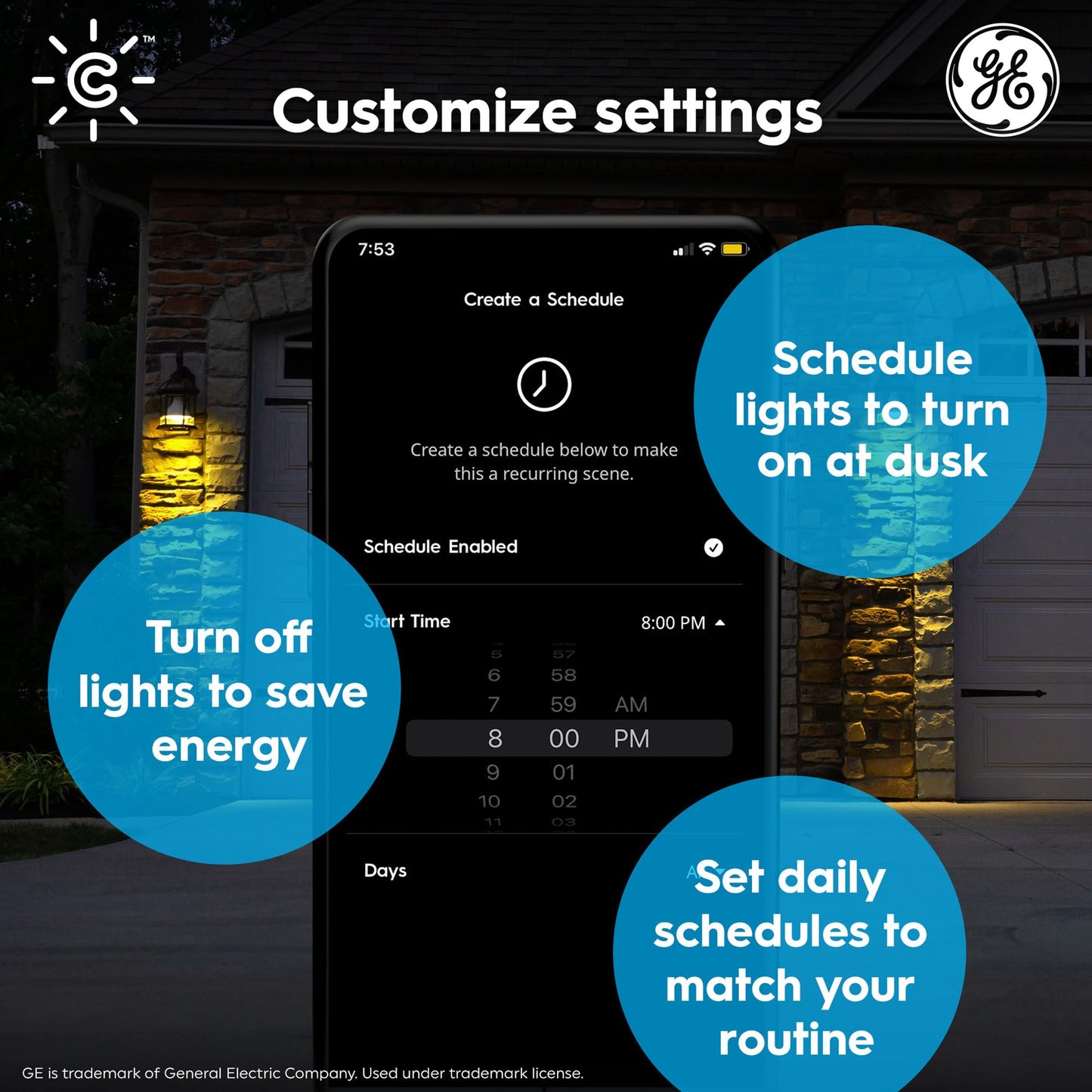 GE CYNC Smart LED Light Bulb, PAR38 Flood Light Outdoor, Works with Amazon Alexa and Google Home, WiFi Light, Color Changing Light Bulb, 90W
