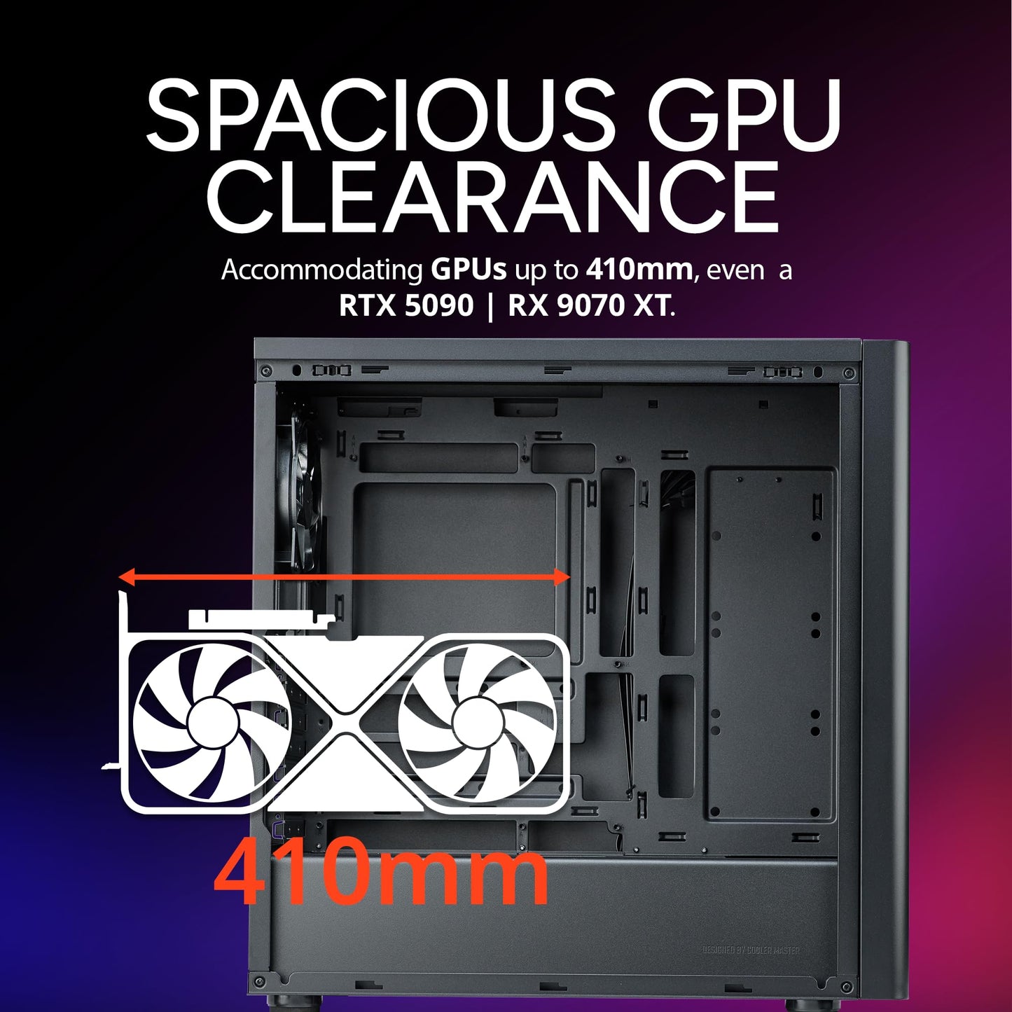 Cooler Master Elite 502 Lite ATX High Airflow Minimalist PC Case, 410mm GPU Max, Compatible RTX 5090|RX 7090 XT, 360mm AIO Max, Type C, Tempered