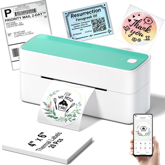 Phomemo Bluetooth Thermal Shipping Label Printer, 241BT Wireless Thermal Label Printer for Shipping Packages, Inkless Thermal Shipping Label Printer