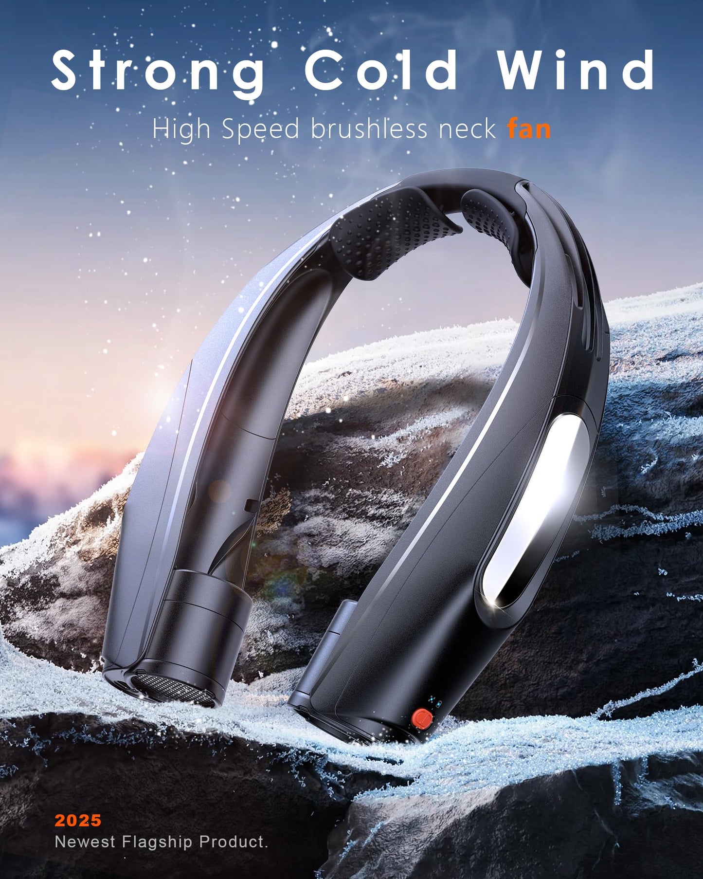 ZEEFO Portable Neck Fan, Hands Free Personal Fan- 6000mAh Battery Operated, USB Rechargeable Fan with 6 Adjustable Speeds, Cooling Wearable Fan