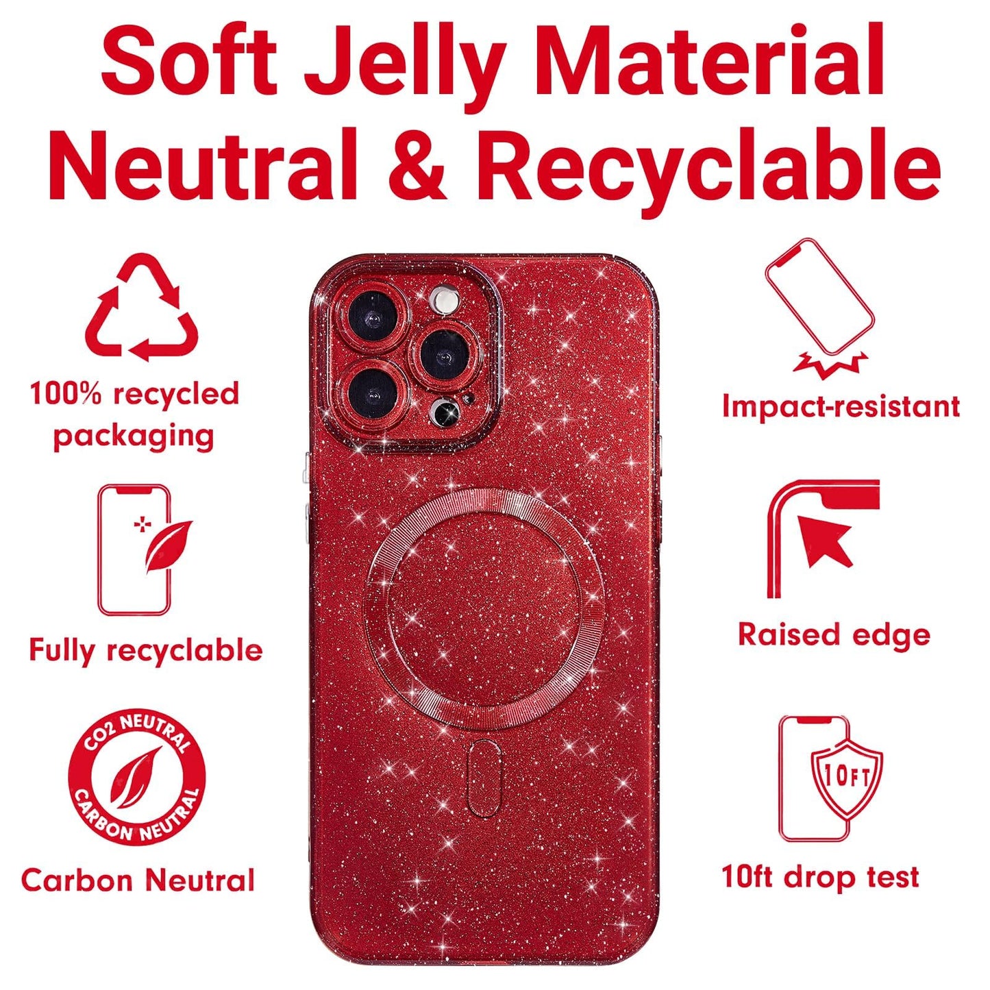 LoeoeL for iPhone 12 Pro Case Glitter Compatible with Magsafe, Girly Cute Sparkly Magnetic Mag Safe Pretty Phone Case for Women, Bedazzled Bling