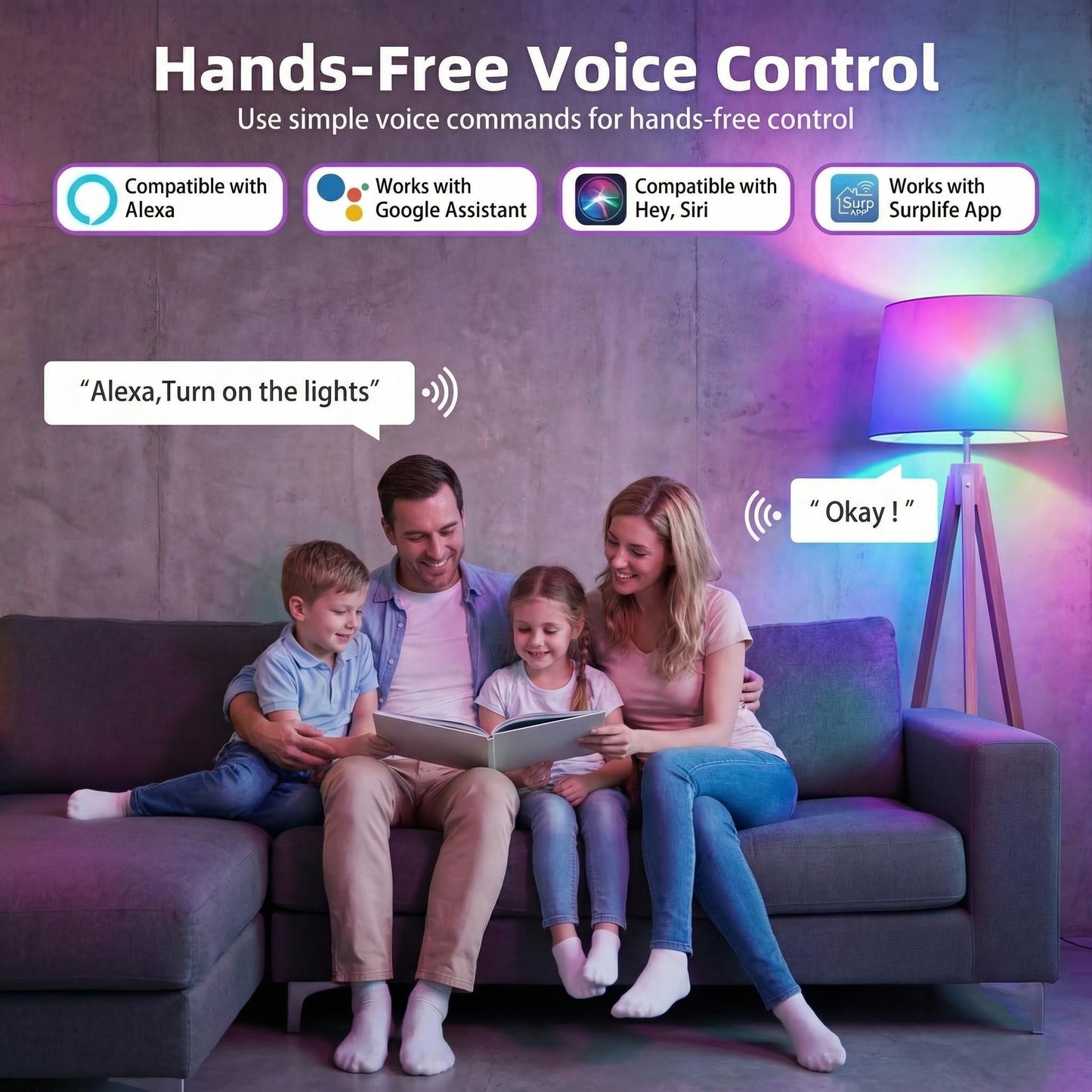 Nowepai Smart Light Bulbs with Remote, Color Changing Dimmable Multicolor LED Bulb, Works with Alexa & Google Home, 9W A19 E27 800LM WiFi Light Bulb
