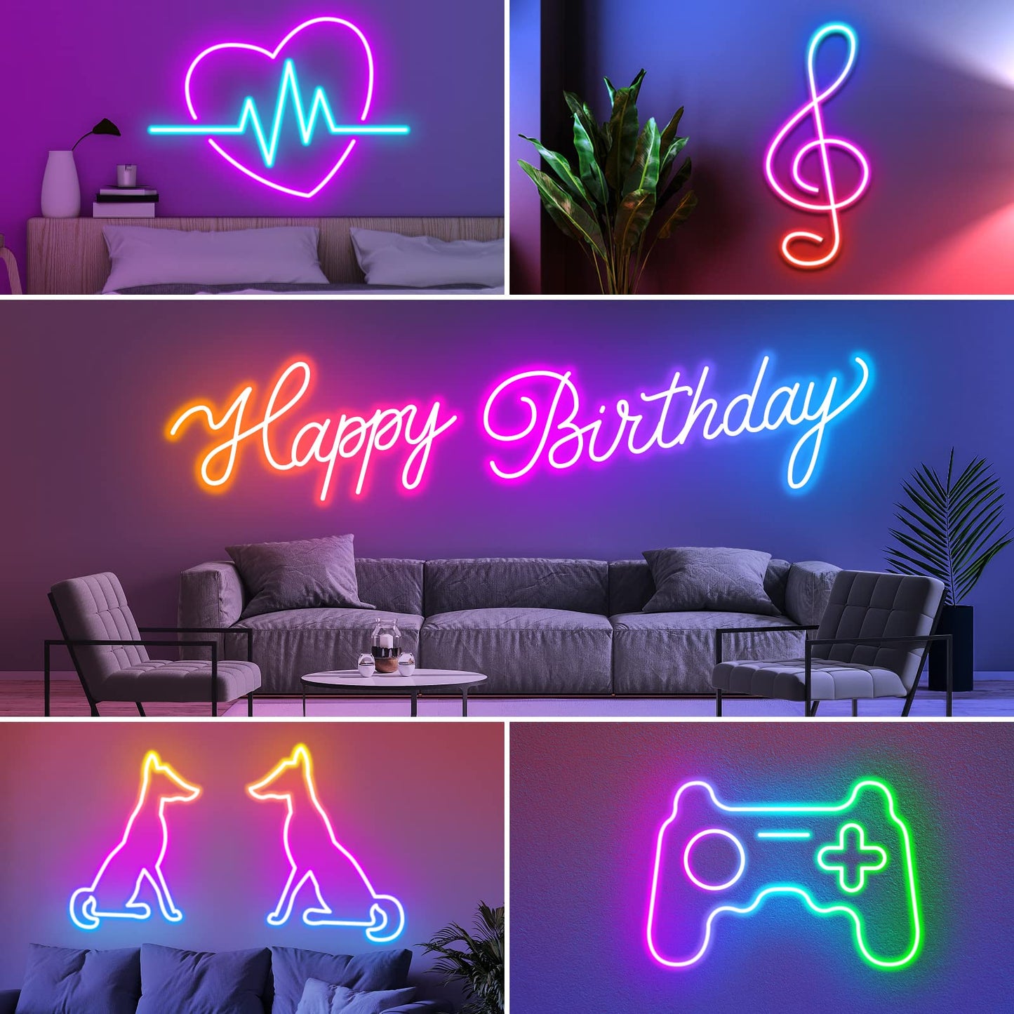 32.8Ft Neon Rope Lights,Flexible Led Rope Lights Control with App/Remote,Multiple Modes RopeLights,IP65 Outdoor RGB Led Neon Lights NonWater