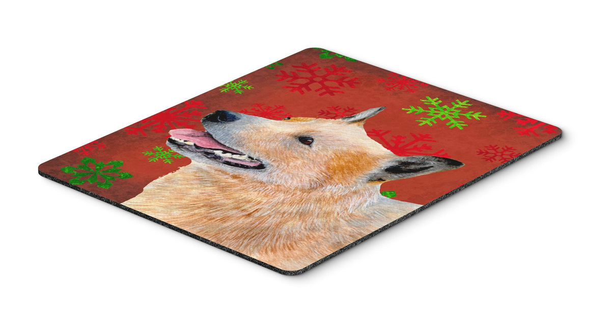 Caroline's Treasures LH9317MP Australian Cattle Dog Red Green Snowflakes Christmas Mouse Pad, Hot Pad or Trivet for Home Office Gaming Working