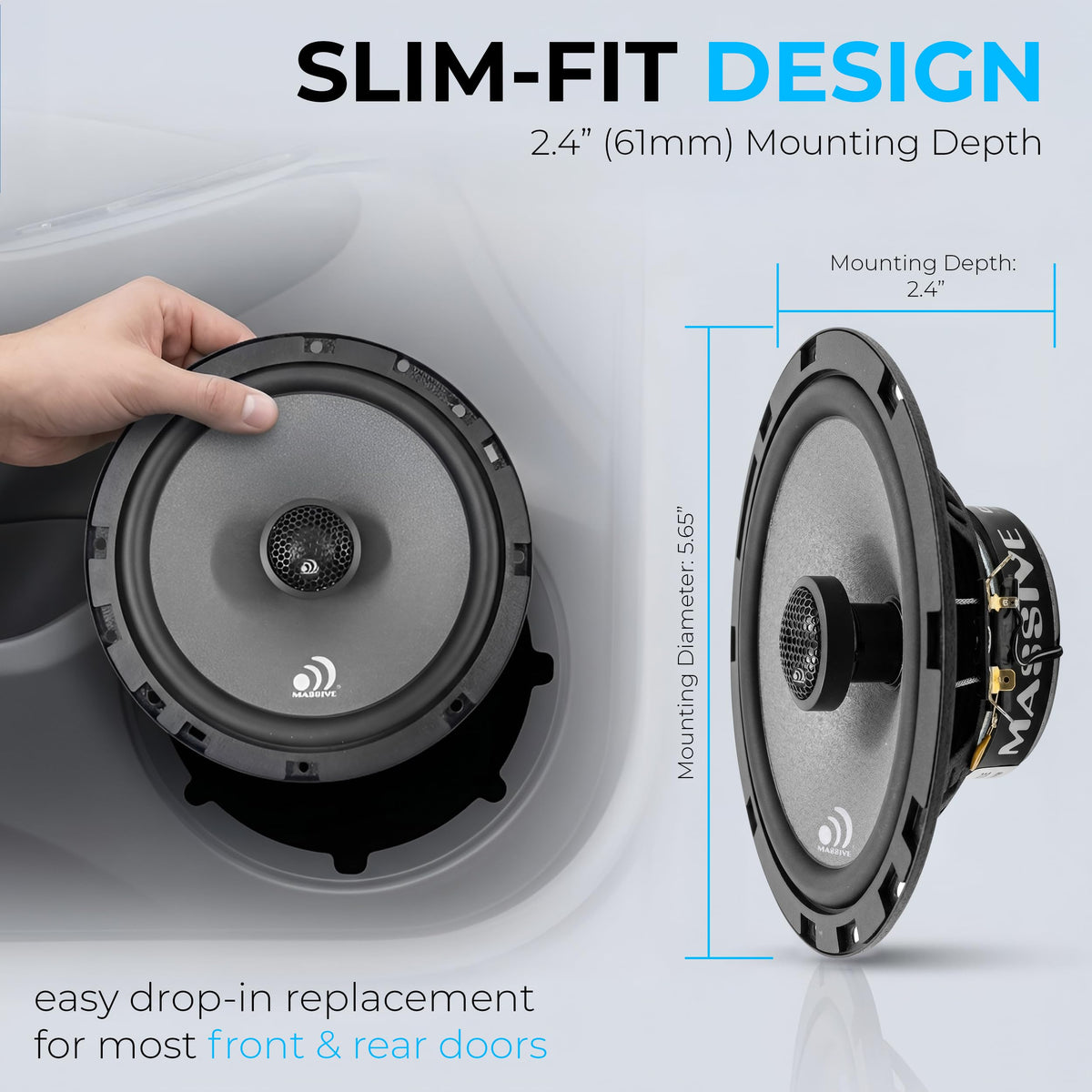 Massive Audio FC6X | 6.5" 2-Way Coaxial Speakers