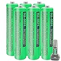HIECTPRO BK-40AAABU NI-MH AAA Rechargeable Battery 1.2V 400mah 6Pack AAA NiMH Batteries for Panasonic Cordless Phones, Remote Controls, Electronics