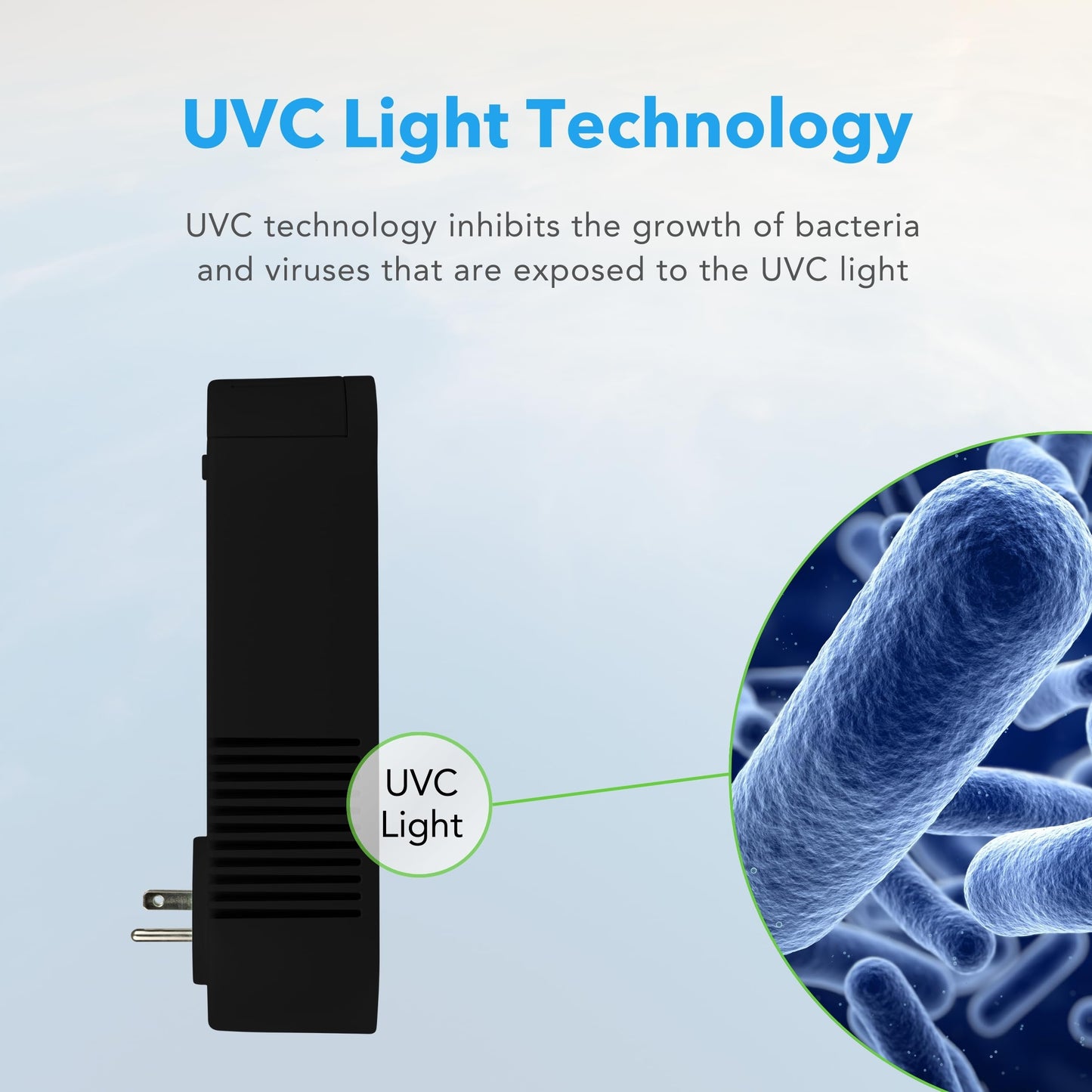 Hunter Plug-in UV Air Sanitizer, Whisper Quiet UV-C Air Sanitizer, White