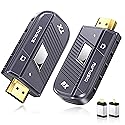 TeckyGem Wireless HDMI Transmitter and Receiver, 328FT/100M Wireless HDMI Extender [2.4/5GHz Dual-Band, Screen Rotatable] Plug & Play for Ultra HD