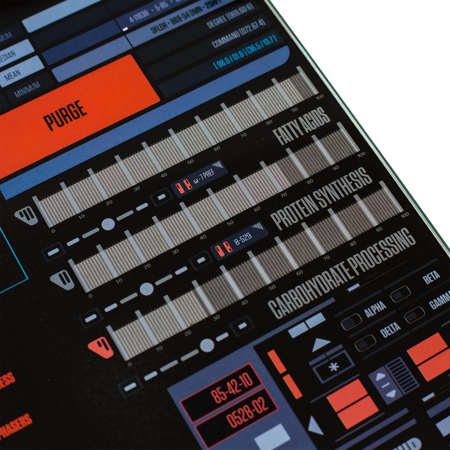 Star Trek: Picard LCARS Glass Cutting Board For Cooking, Meal Prep, and Serving | 16 x 12 Inches