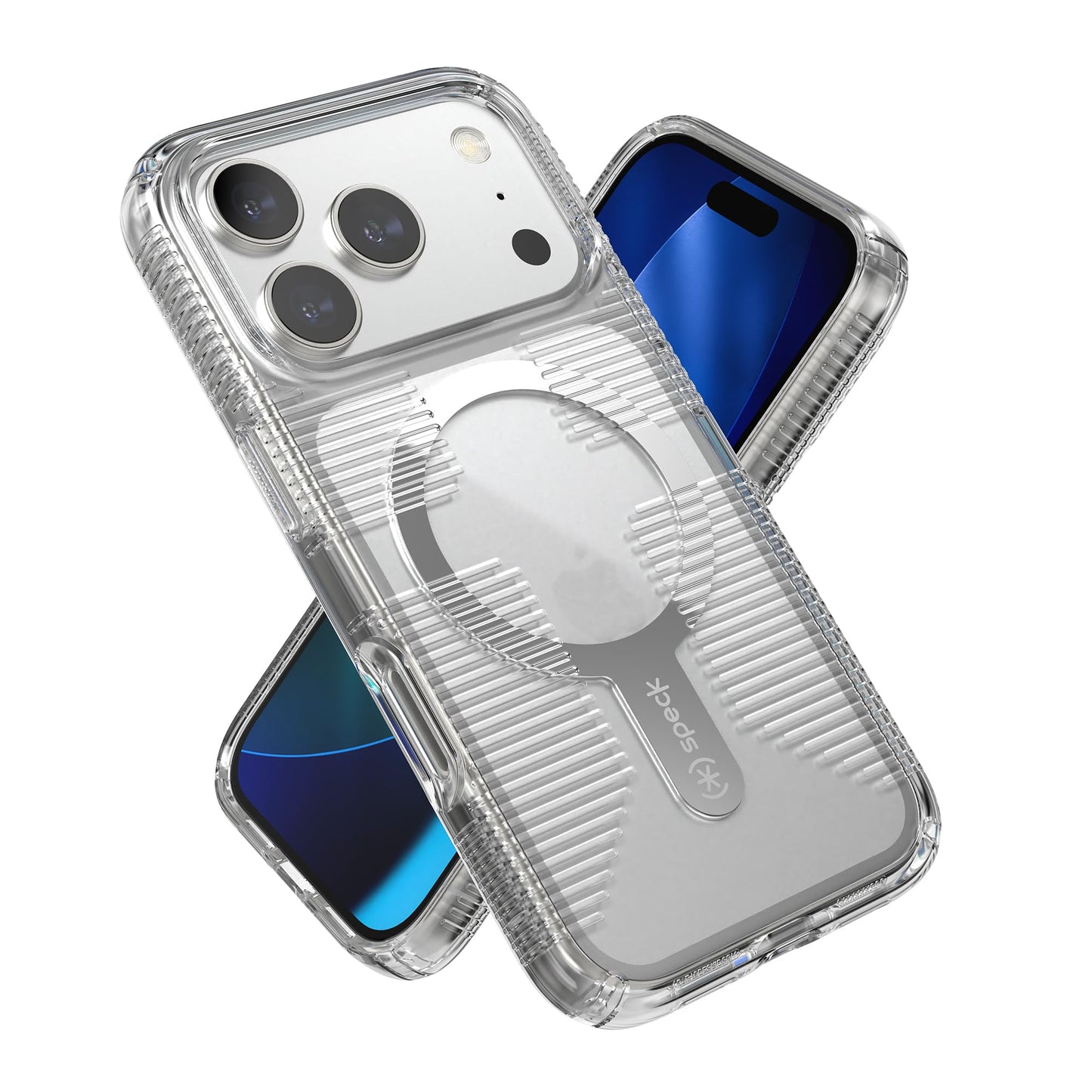 Speck GEMSHELL Grip +MS Case for iPhone 17 Pro - Clear/Clear | Slim Protective Grip | Drop Protection | MagSafe Compatible