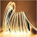 Tesfish 24V LED Strip Lights, Warm White 3000K 16.4ft SMD 2835 IP20 240 LEDs/M Total 1200 LEDs Super Bright 12000LM Rope Light Strips for Bedroom