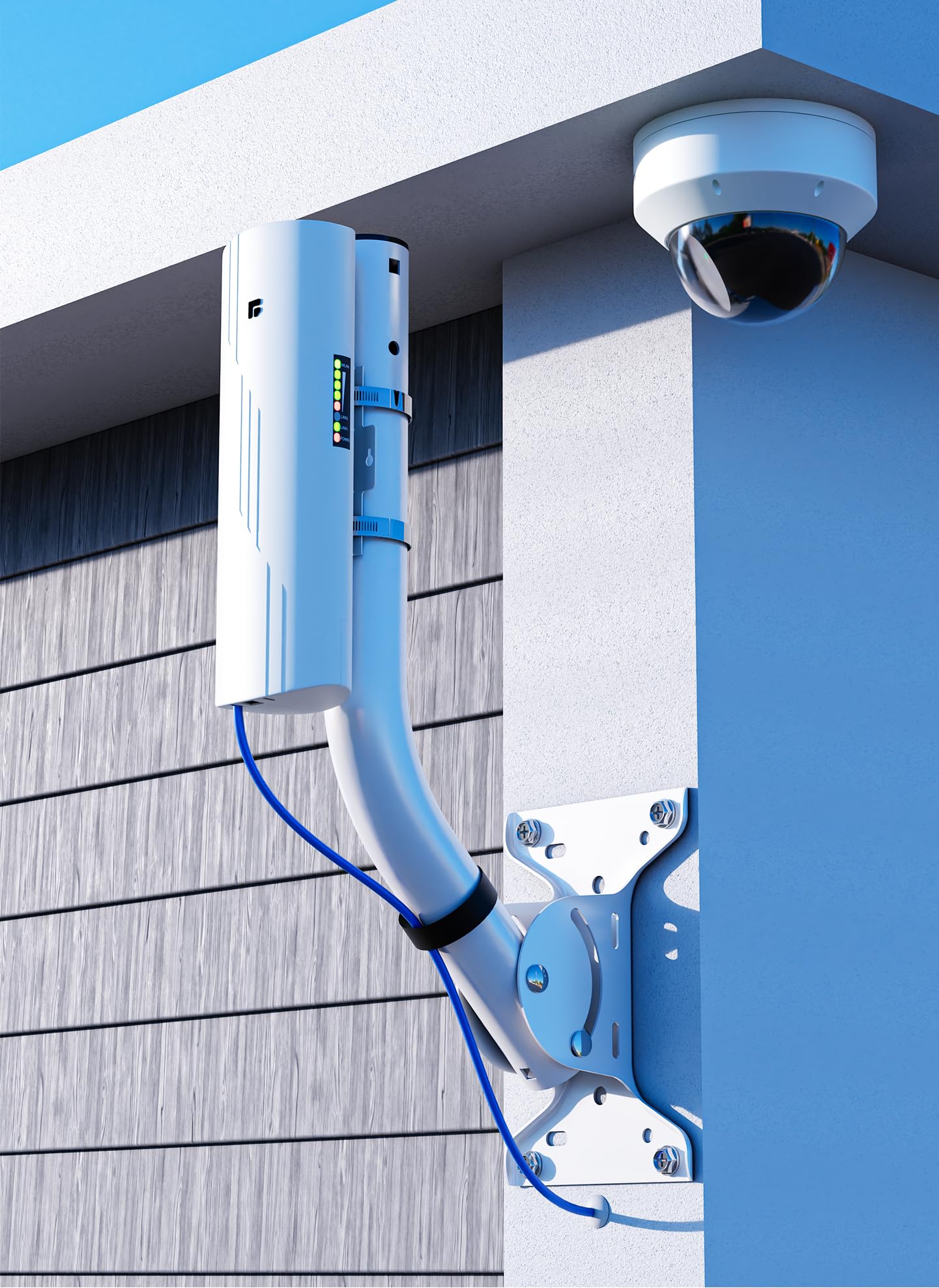 2-Pack Universal Antenna Mount - Heavy-Duty Reversible J-Pole Bracket for Outdoor Antennas, WiFi Extenders, Wireless Bridges, Point-to-Point, Starlink