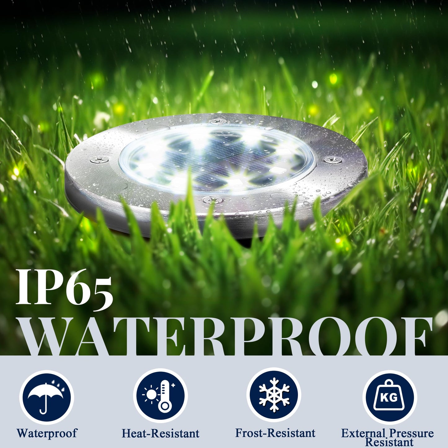SOLPEX Solar Lights Outdoor Waterproof, 12 Pack Solar Ground Lights, Solar Garden Lights Landscape Lighting for Pathway Driveway Patio Backyard