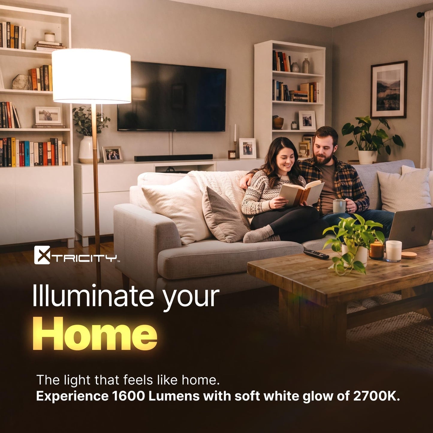 Xtricity Compact Fluorescent Light Bulbs T2 Spiral, E26 Base (2 Pack)