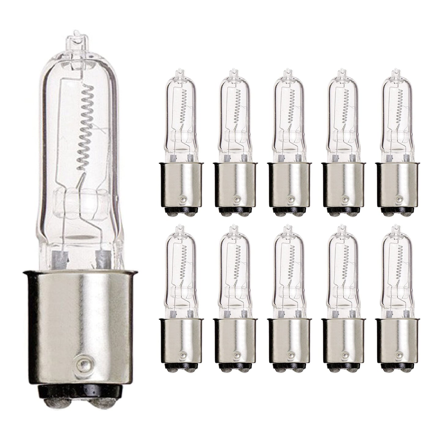 KOR (Pack of 10 Q75CL/DC 75-Watt Halogen JD Type T4 Light Bulbs