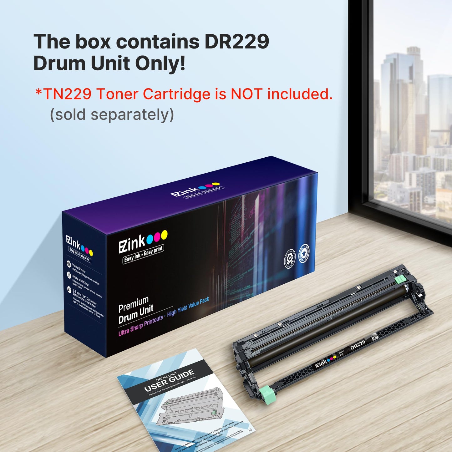 E-Z Ink Compatible with Brother DR229CL Drum Unit to Use with TN229 TN229xl