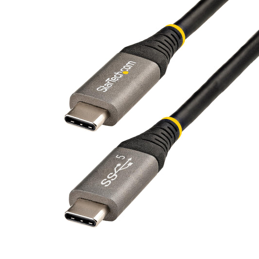 StarTech.com 6ft (2m) USB C Cable 5Gbps - Durable USB-C Cable - USB 3.2 Gen 1 Type-C Cable - 100W (5A) Power Delivery Charging, DP Alt Mode - USB C