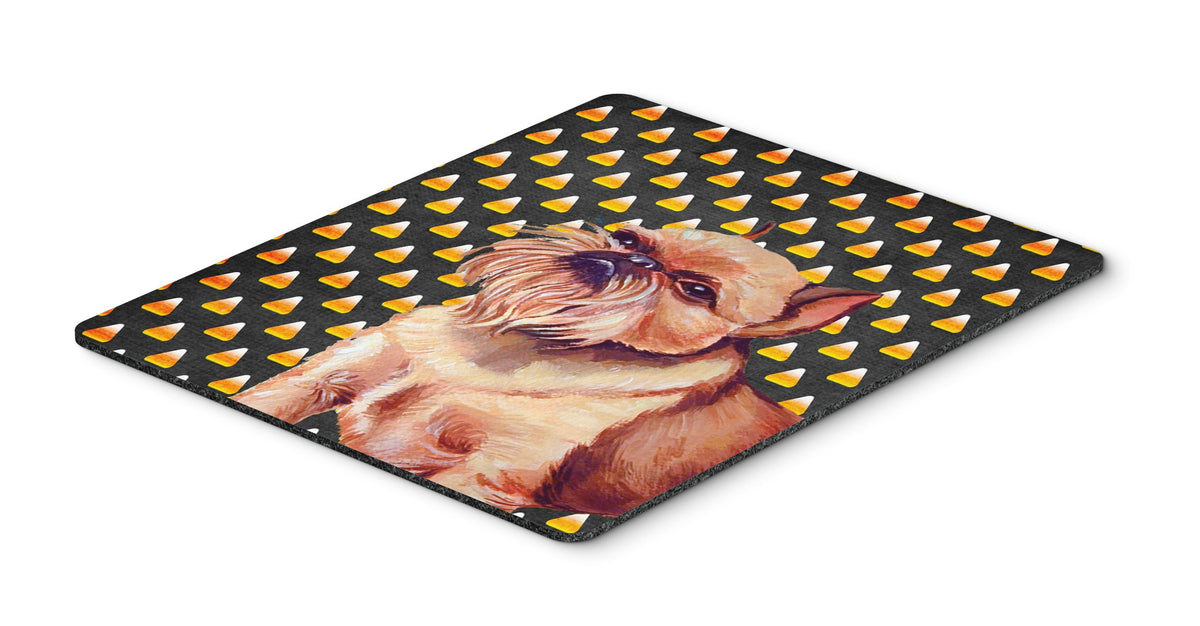 Caroline's Treasures LH9055MP Brussels Griffon Candy Corn Halloween Portrait Mouse Pad, Hot Pad or Trivet for Home Office Gaming Working Computers