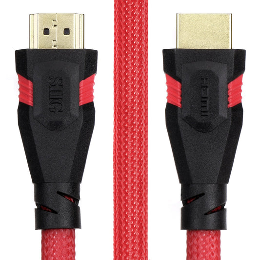 SIIG Legacy and Beyond Series Premium Braided High Speed HDMI Cable 2.0 with Ethernet 4Kx2K - Pure Copper Conductors - Quad-shielding Braided Cable