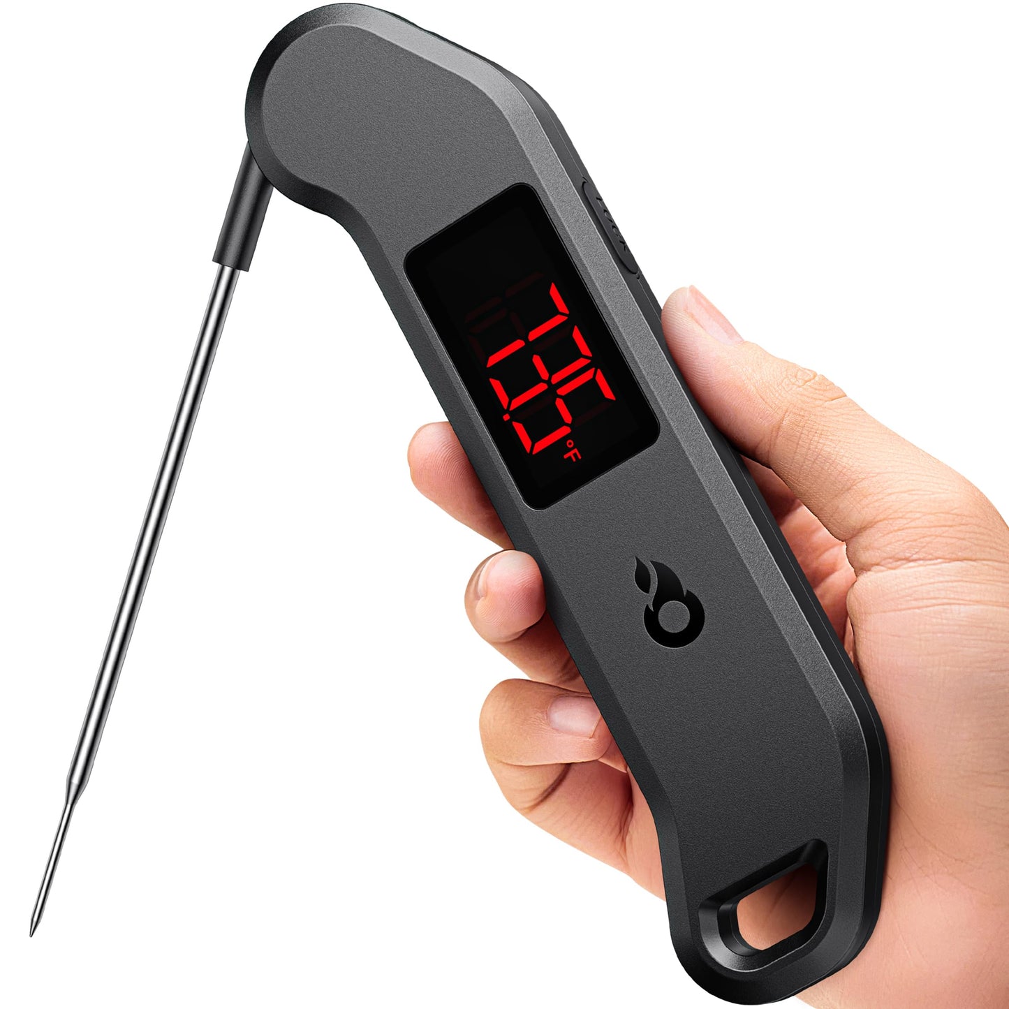 Professional Digital Meat Thermometer – 1-Second Instant Read, ±0.5°F Accuracy, Waterproof, LED Screen, NIST & NSF Certified, Black