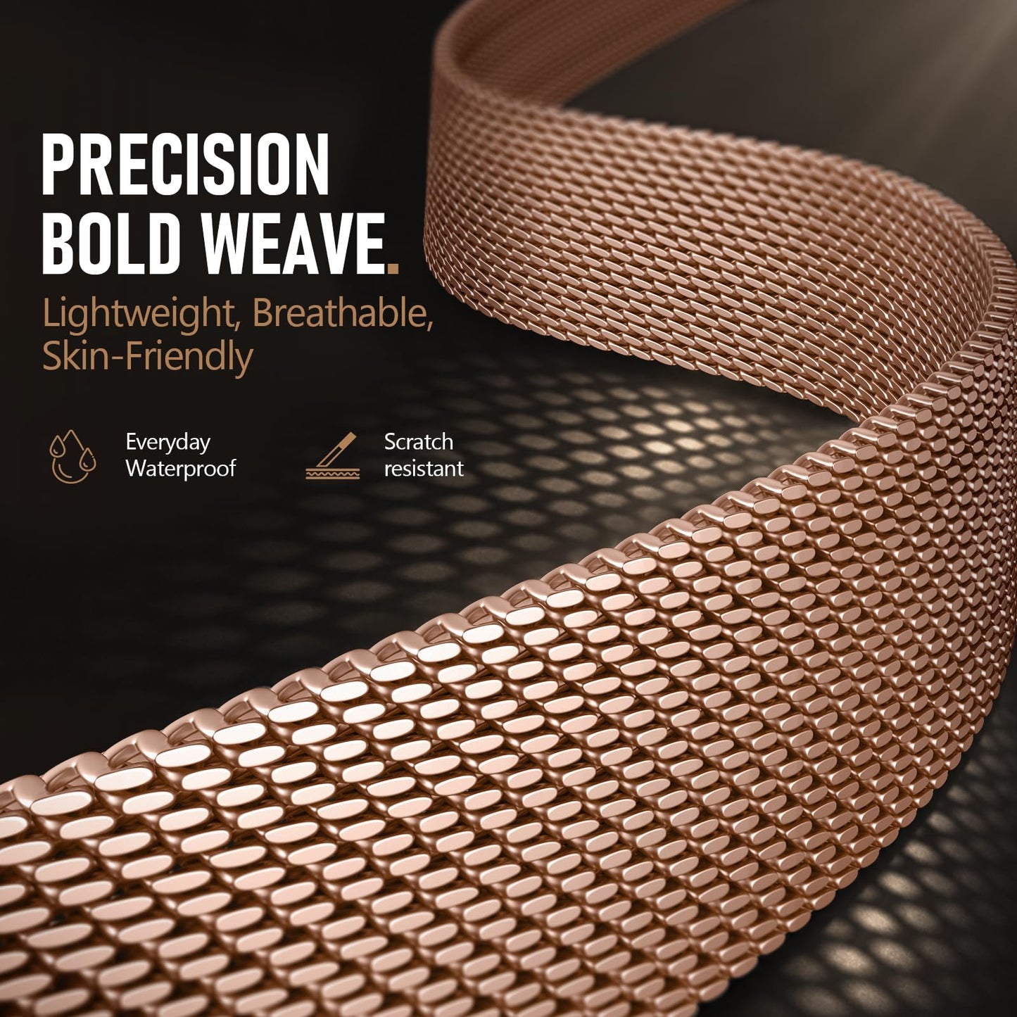 Milanese Loop Compatible with Apple Watch Band 40mm 41mm 42mm 38mm Men Women, Magnetic Buckle Strap Stainless Steel Mesh Metal Bands for iWatch Series
