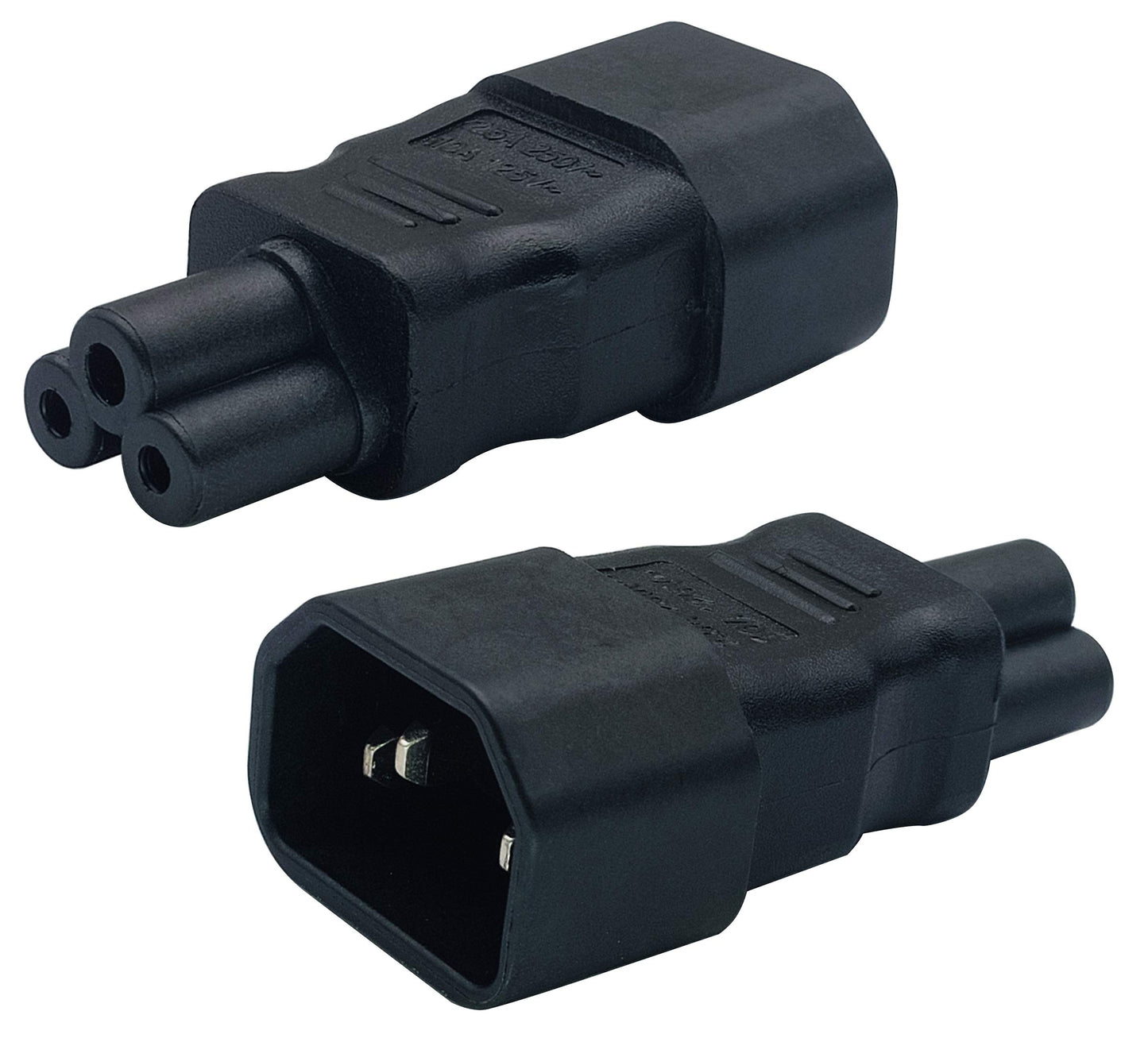 AAOTOKK IEC 320 C14 to C5 AC Adapter, 10A 125V IEC 3Pole Male to Mickey Mouse 3Pole Female Power Adapter,C5 to C14 AC Converter for Mickey Mouse…