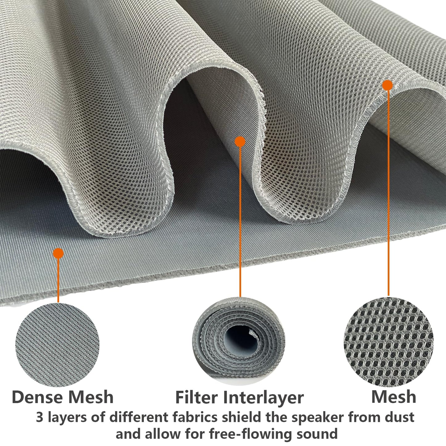 Speaker Grill Cloth Stereo Mesh Fabric for Speaker Box Repair,Guitar AMP Grill Cloth Acoustically Transparent Cover,Speaker Cabinet Acoustic Mesh
