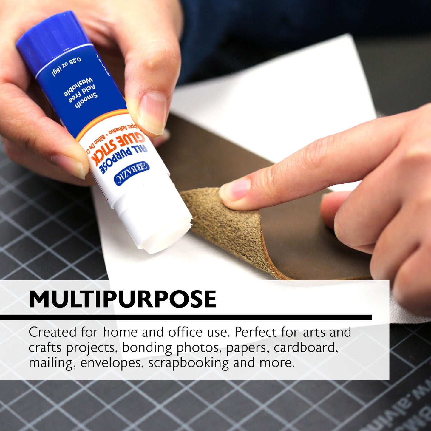 BAZIC Premium Glue Stick 8g/0.28 Oz.,White Glue Sticks, Multi-Purpose Acid Free, for Photos Paper Art Craft at School Home Office (4/Pack), 1-Pack